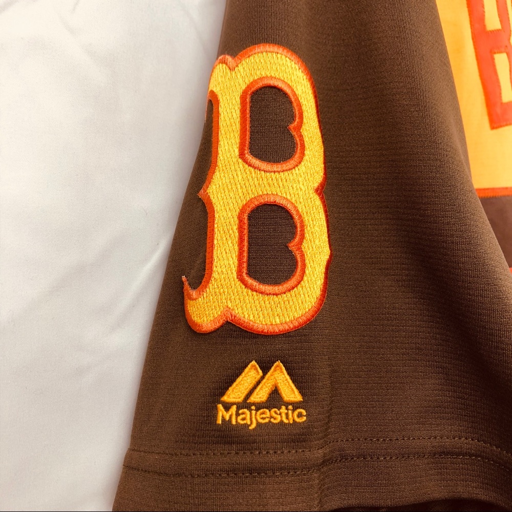 Majestic Mookie Betts American MLB Yellow Jersey - Picture 6 of 7